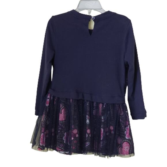 2 FOR $5 Sale Dollie & Me Faux Fur Navy Dress Size 5 - Picture 5 of 9